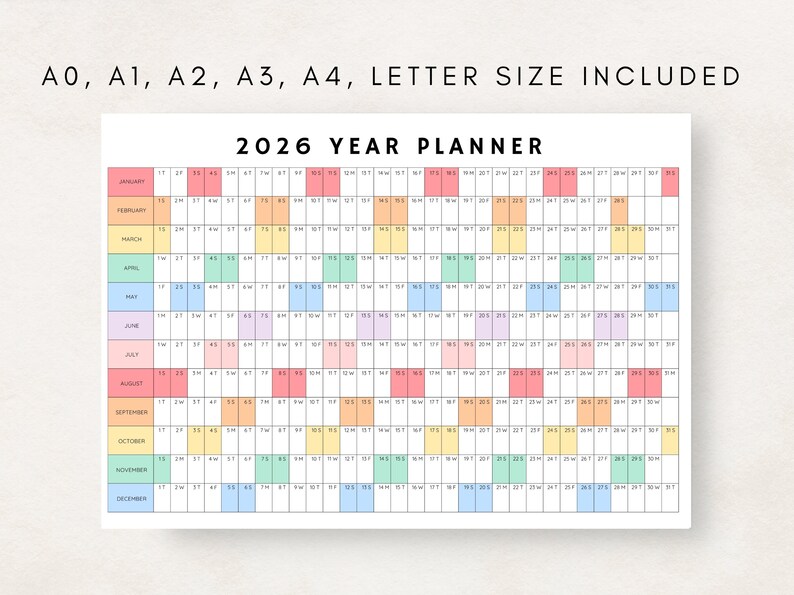 Plan your year with this 2026 Yearly Planner Printable! This digital download offers 2026 annual agenda and wall calendar template. Perfect for professionals, students, and those seeking an efficient planning solution.