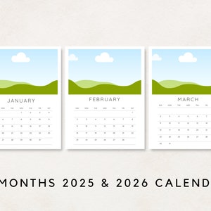 Step into the year with this versatile 2025-2026 Calendar Template! This editable calendar is designed for both personal and commercial use. Add your pictures or designs effortlessly.
