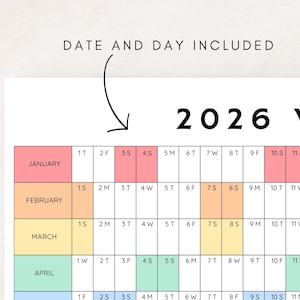 Plan your year with this 2026 Yearly Planner Printable! This digital download offers 2026 annual agenda and wall calendar template. Perfect for professionals, students, and those seeking an efficient planning solution.