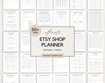 Planificador de tienda Etsy, Planificador Etsy, Plan de vendedor Etsy, Plan de negocios Etsy, Planificador Etsy, Organización de tienda Etsy, Planificador digital de tienda Etsy