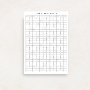 Plan your year with this 2026 Yearly Planner Printable! This digital download offers 2026 annual agenda and wall calendar template. Perfect for professionals, students, and those seeking an efficient planning solution.