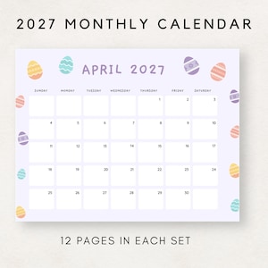 Stay organized with this 2027 calendar printable.