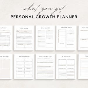 Unlock your full potential and transform your life with this Personal Growth Planner Printable. Designed to help you achieve your personal development goals, this planner will guide you through every step of your growth journey.