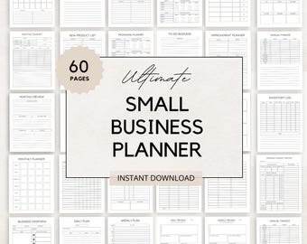 Small Business Planner, Small Business Planner PDF, Business Planner, Small Business, Small Business Planner Printable, Startup Business