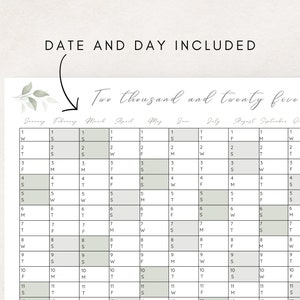 2025 Yearly Planner Printable, Yearly Planning Calendar, Calendar ...