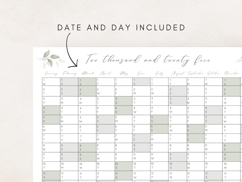 2025 Yearly Planner Printable, Yearly Planning Calendar, Calendar ...