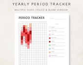Period Tracker Printable, Period Journal, Period Calendar, Period Planner, Self Care Tracker, Wellness Tracker, Bullet Journal, Period Print