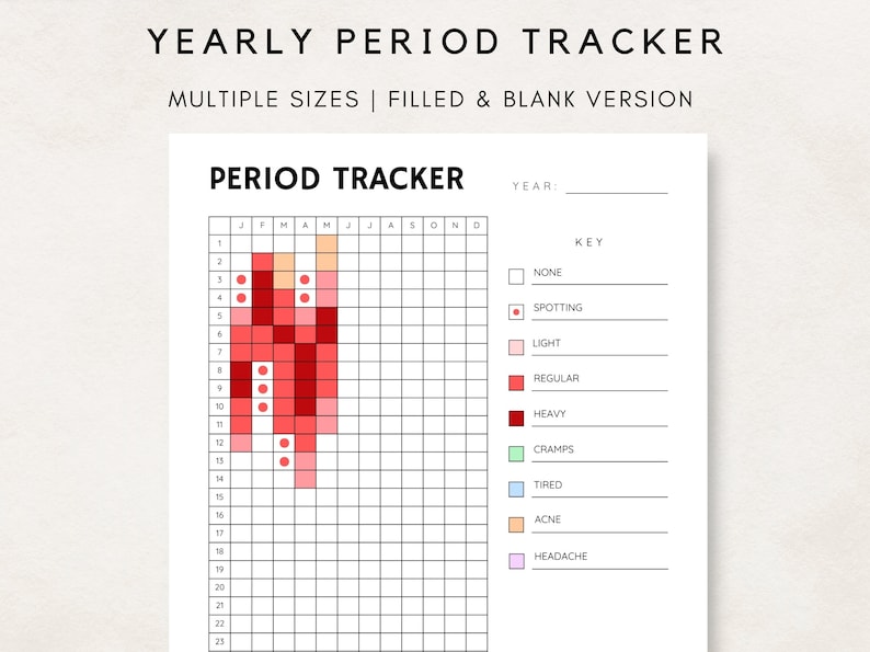 Keep track of your menstrual cycle with this Period Tracker Printable—aan essential tool designed to empower and personalize your reproductive health journey.