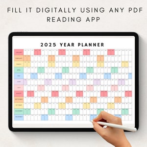 2025 Year Planner Printable, Yearly Planning Calendar, 2025 Calendar ...