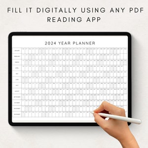 Plan ahead with this 2024 Yearly Planner Digital.