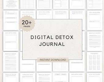 Digital Detox Journal, Digital Detox, Switch Off Journal, Digital Detox Planner, Digital Detox Planner, Detox Journal, Detox Planner