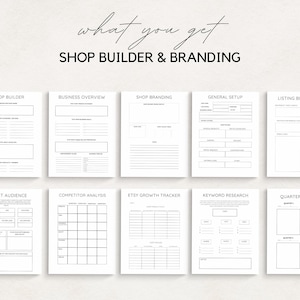 Streamline your Etsy business with this Etsy Shop Planner! Perfect for Etsy sellers, this planner helps you organize your shop, manage inventory, track sales, and plan your marketing efforts.