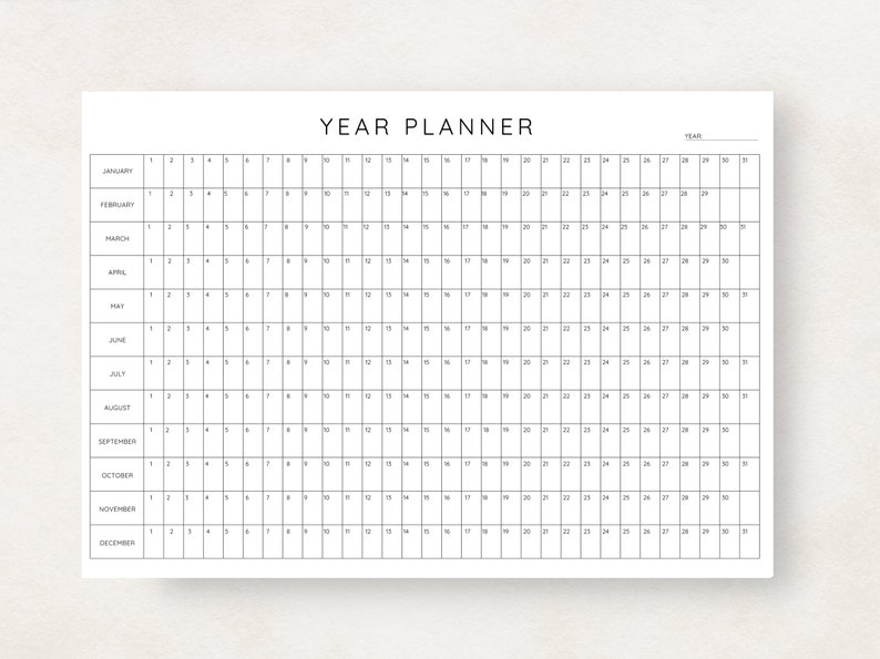 Elevate your planning with this Yearly Wall Planner. This large, printable calendar is designed for annual scheduling, providing a comprehensive view of your plans.