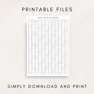 Plan your year with this 2026 Yearly Planner Printable! This digital download offers 2026 annual agenda and wall calendar template. Perfect for professionals, students, and those seeking an efficient planning solution.