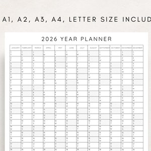 Plan your year with this 2026 Yearly Planner Printable! This digital download offers 2026 annual agenda and wall calendar template. Perfect for professionals, students, and those seeking an efficient planning solution.