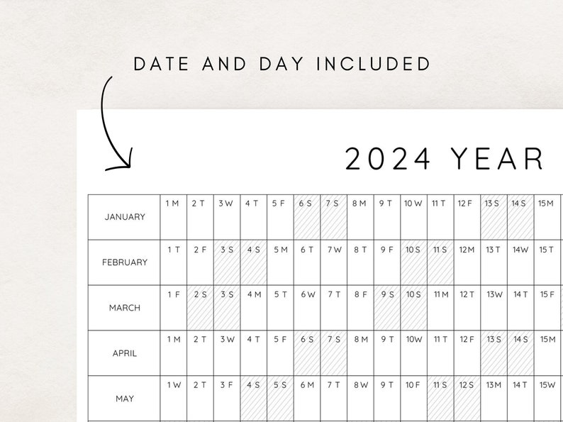 Effortlessly plan your year with this 2024 Yearly Planner Printable! This digital download offers 2024 annual agenda and wall calendar template. Perfect for professionals, students, and those seeking an efficient planning solution.