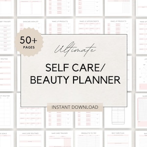 Stay organized and enhance your beauty routine with this Beauty Planner/ Self Care Planner Printable. Perfect for anyone who wants to track their skincare, makeup, haircare, and wellness goals.
