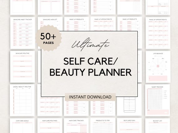 Beauty Planner, Self Care Planner, Skincare Routine, Skincare Planner, Beauty Journal, Beauty routine, Skincare Journal, Beauty Tracker