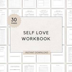 Self Love Workbook, Self love Journal, Self care Planner, Mental Health, Personal Growth, Self care workbook, Self love worksheets