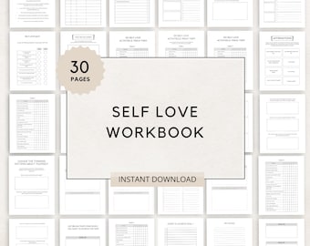 Self Love Workbook, Self love Journal, Self care Planner, Mental Health, Personal Growth, Self care workbook, Self love worksheets