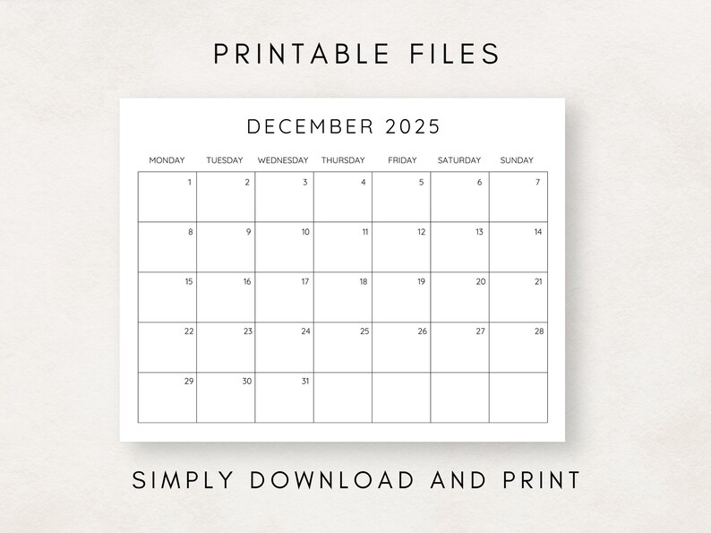 2024- 2025 Calendar Printable, Monthly Calendar 2024- 2025, Fillable ...