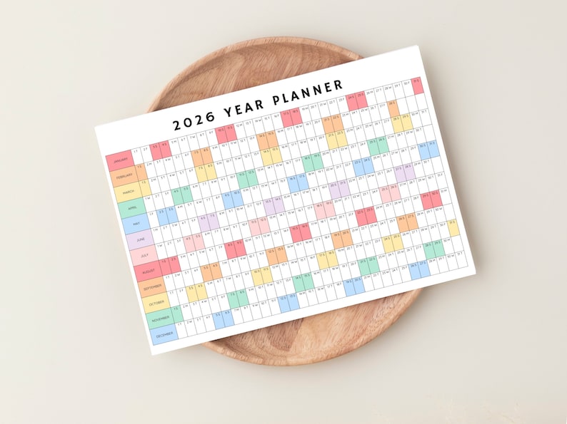 Plan ahead with this 2026 one page planner.