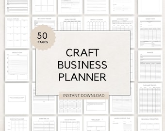 Craft Business Planner, Craft Business, Small Business, Printable Planner, Business Organiser, Printable Craft Plan, Handmade Business Plan