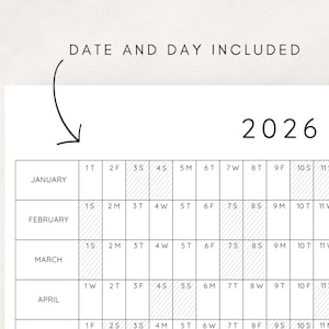 Plan your year with this 2026 Yearly Planner Printable! This digital download offers 2026 annual agenda and wall calendar template. Perfect for professionals, students, and those seeking an efficient planning solution.
