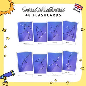 Constellation Cards: 48 Astronomy Cards for Stargazing