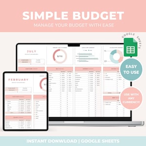 Simple Budget Planner Spreadsheet Google Sheets Budget by Paycheck Budget Template Monthly Budget Weekly Budget Biweekly Budget Spreadsheet