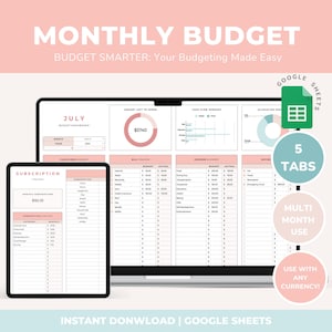 Ultimate Monthly Budget Spreadsheet Google Sheets Finance Budget Tracker Paycheck Budget Planner Bill Tracker Budget Template Debt Snowball