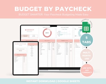 Ultimate Budget by Paycheck Spreadsheet Weekly Budget Biweekly Paycheck Monthly Budget Google Sheets Template Budget Planner Bill Tracker