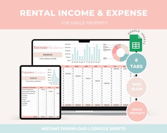 Mietobjekt Tabelle Airbnb Einnahmen und Ausgaben Miet-Tracker Google Sheets Airbnb Gastgeber Vorlage Urlaubsbuchhaltung-Tracker