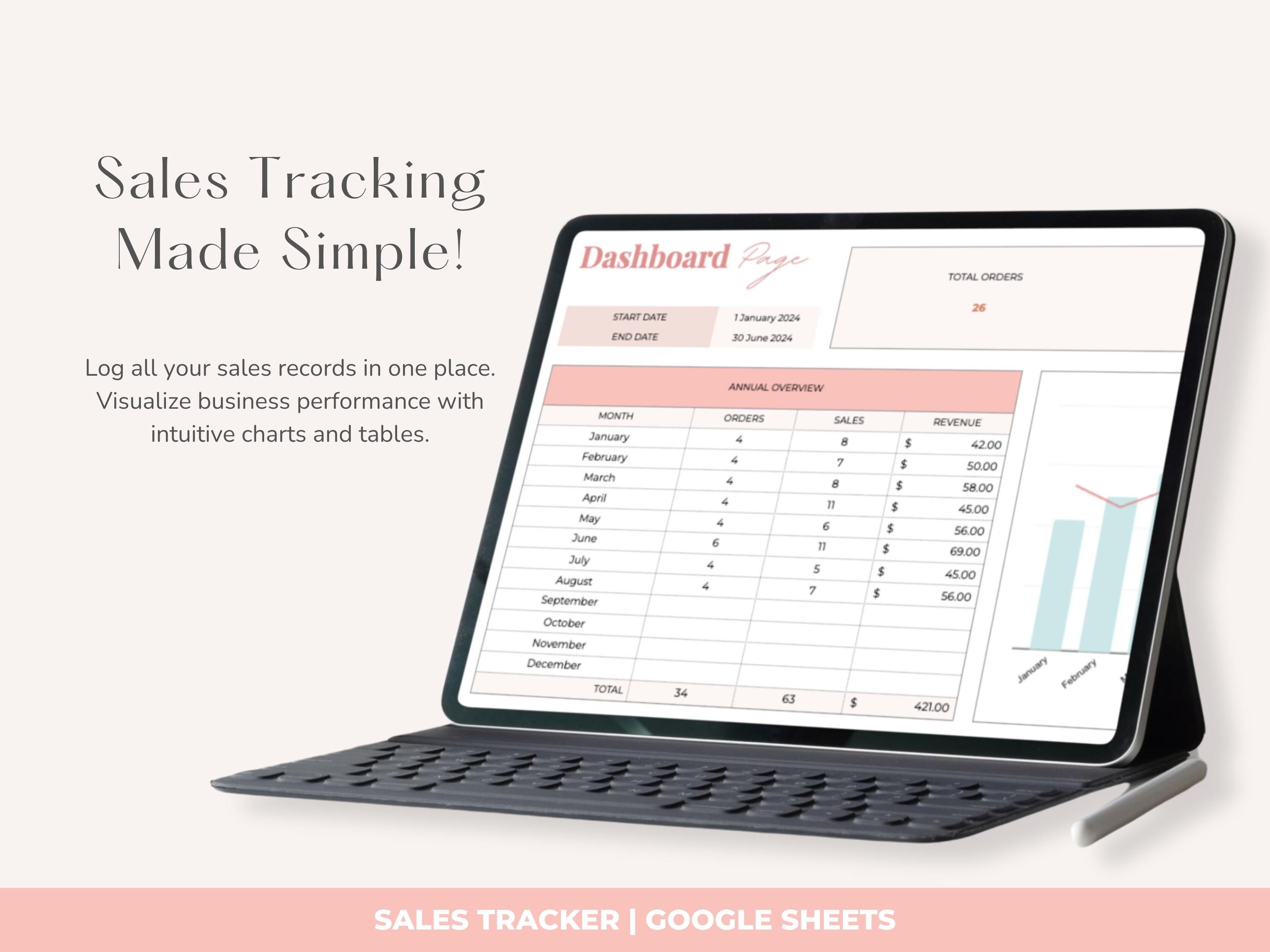 Sales Tracker Spreadsheet Order Tracker Small Business Google Sheets ...