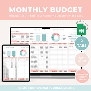 Monthly Budget Spreadsheet Google Sheets Monthly Budget Planner Financial Planner Budget Template Budget Dashboard Expense Income Tracker