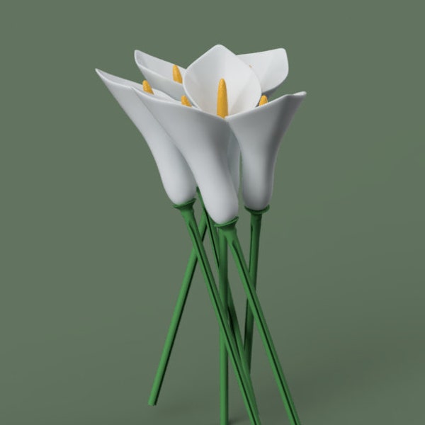 Fleur de Lys lilly flower décoration pot fausse imprimé en 3D lis