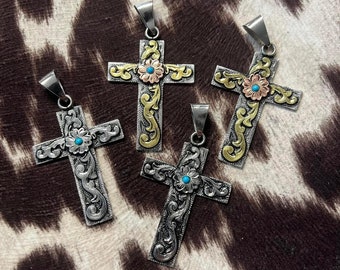 The Grace Pendant//Western Cross Pendant//