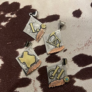 The Cassidy Pendant//Western Pendant//Initial Pendant