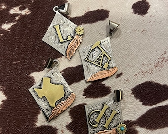 The Cassidy Pendant//Western Pendant//Initial Pendant