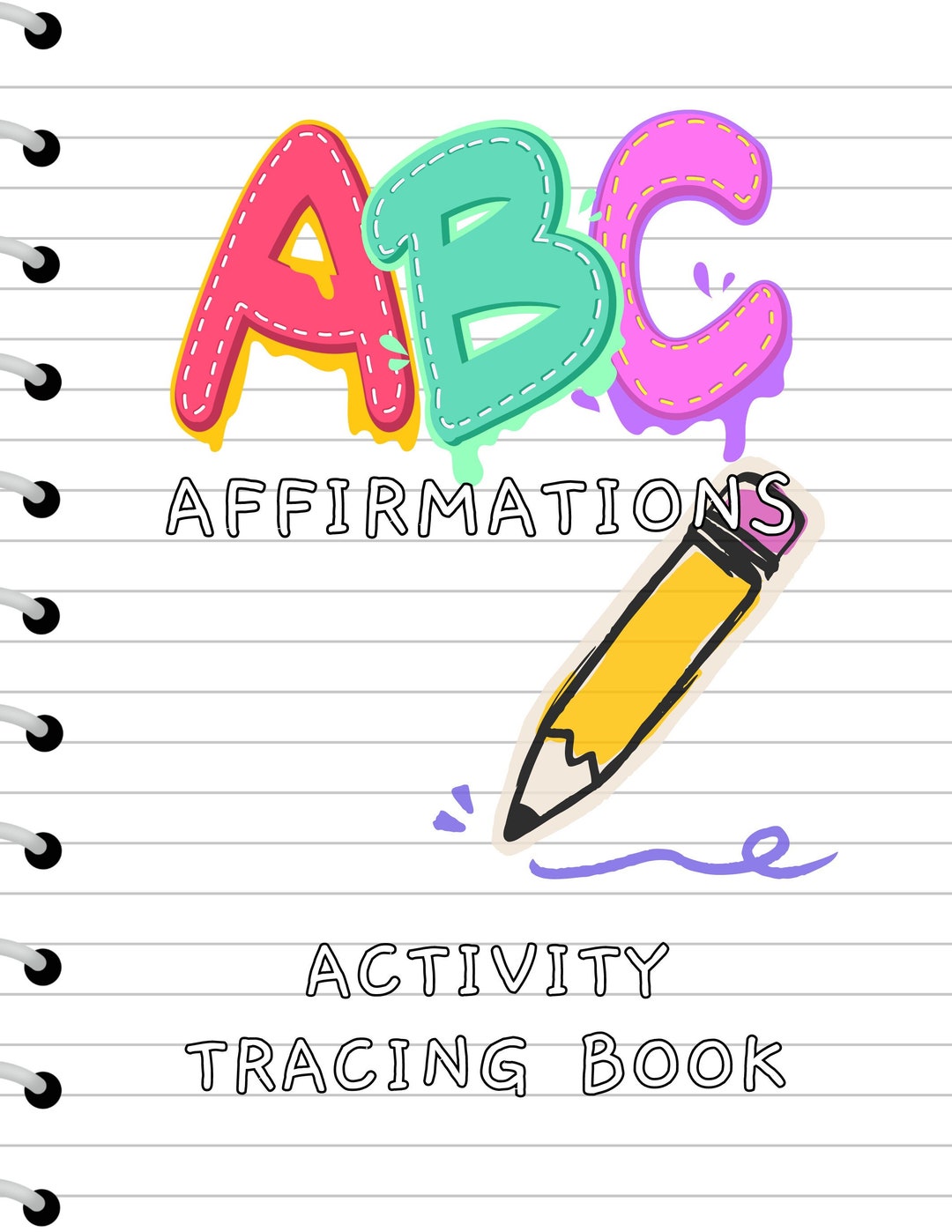 ABC Affirmations Coloring Book Practice for Kids Ages 3 tracing With