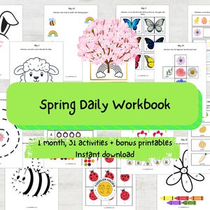 Calendario diario de actividades de primavera para niños pequeños y preescolares: 31 actividades para edades de 2 a 5 años
