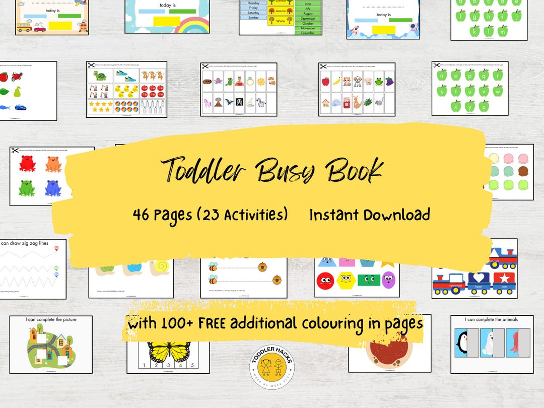 Toddler Busy Book Printable – Fun & Educational Activities - Etsy