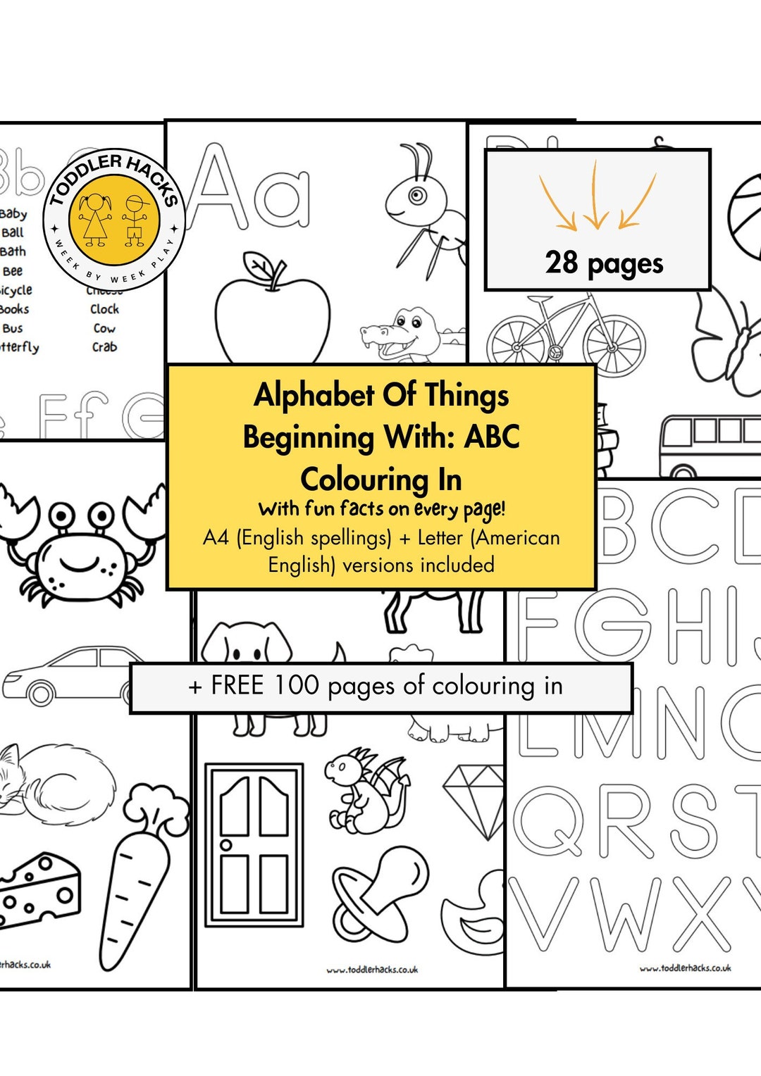 ABC Colouring in / ABC Coloring in Printable: Alphabet of - Etsy