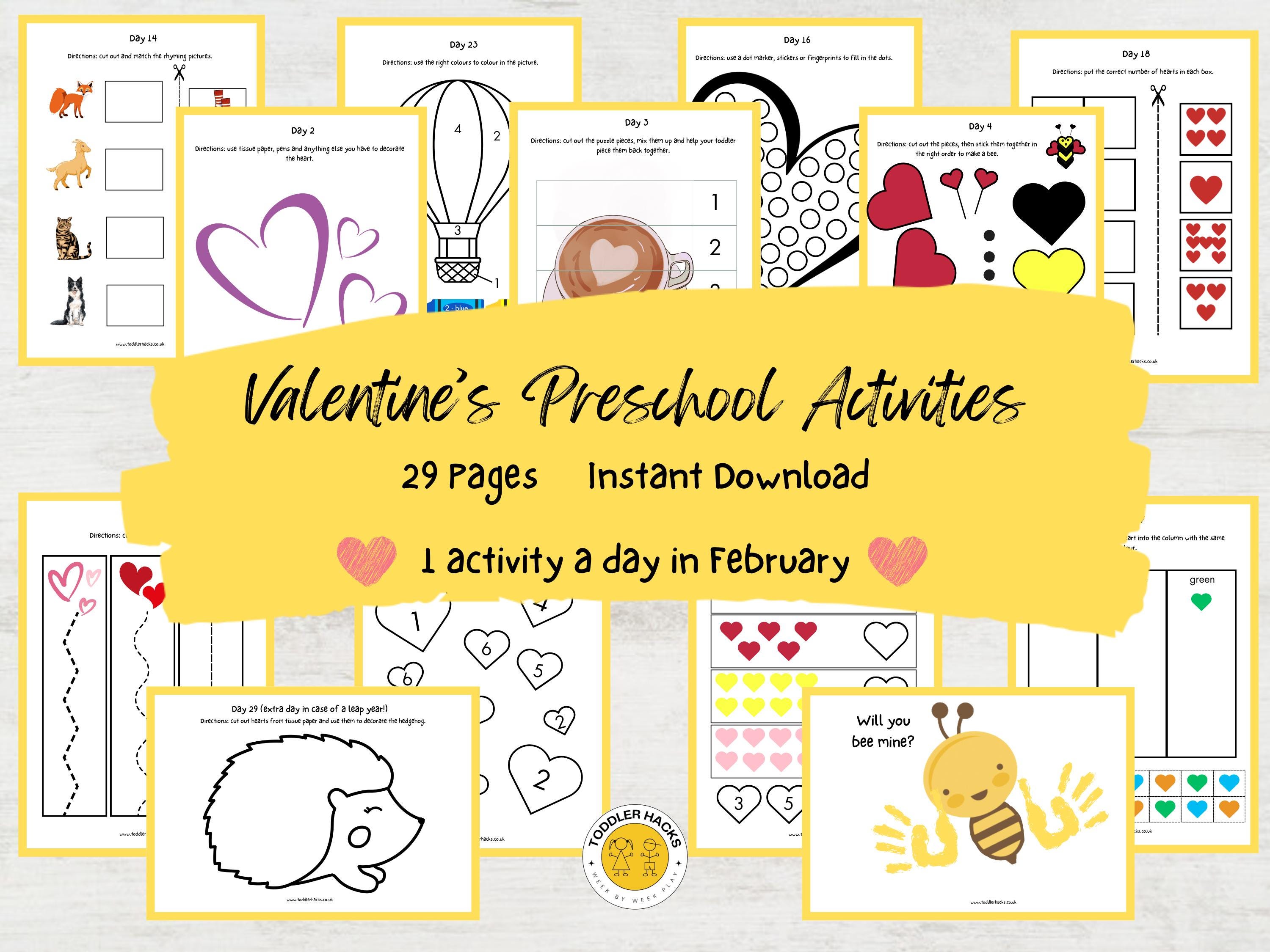February Printable Activity Calendar for Toddlers & Preschoolers ...