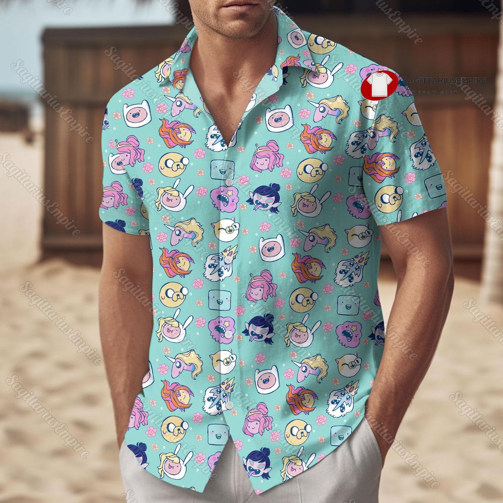 Adventure Time Button Shirt And Shorts, Adventure Time Shirt