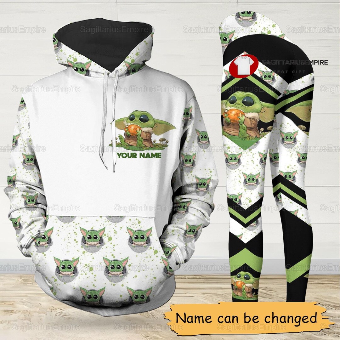Custom Baby Yoda Hoodie, Baby Yoda Leggings, Star Wars Hoodie, Funny
