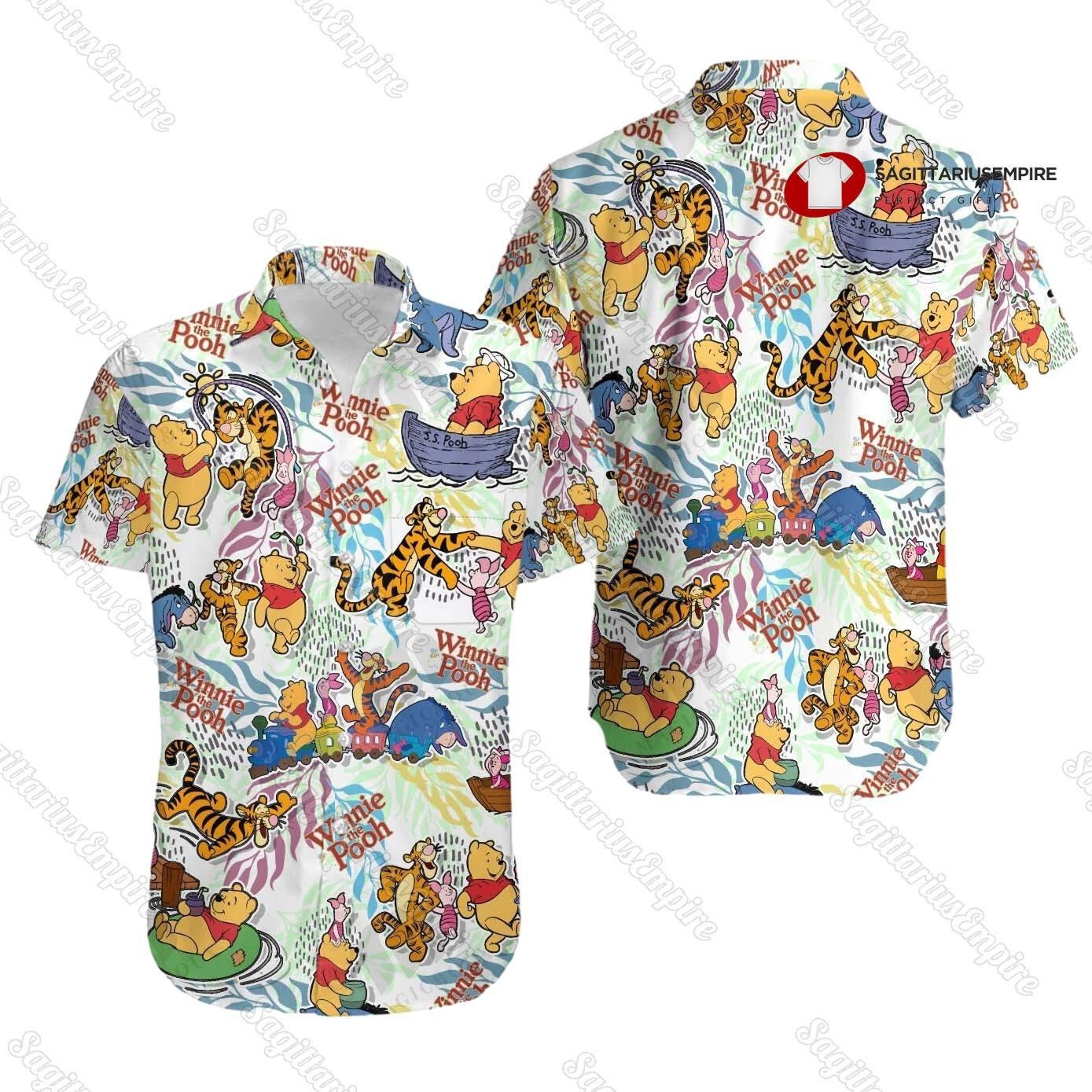 Winnie The Pooh Hawaiian Shirt And Beach Shorts