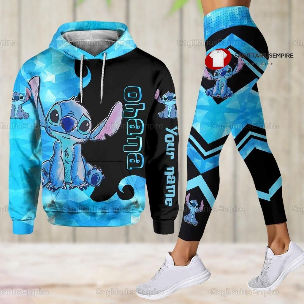 Lilo & Stitch Tank Top Legging Set Outfit, Colorful, 3D All Over Print, S - 5XL Full Size, CTLLS01