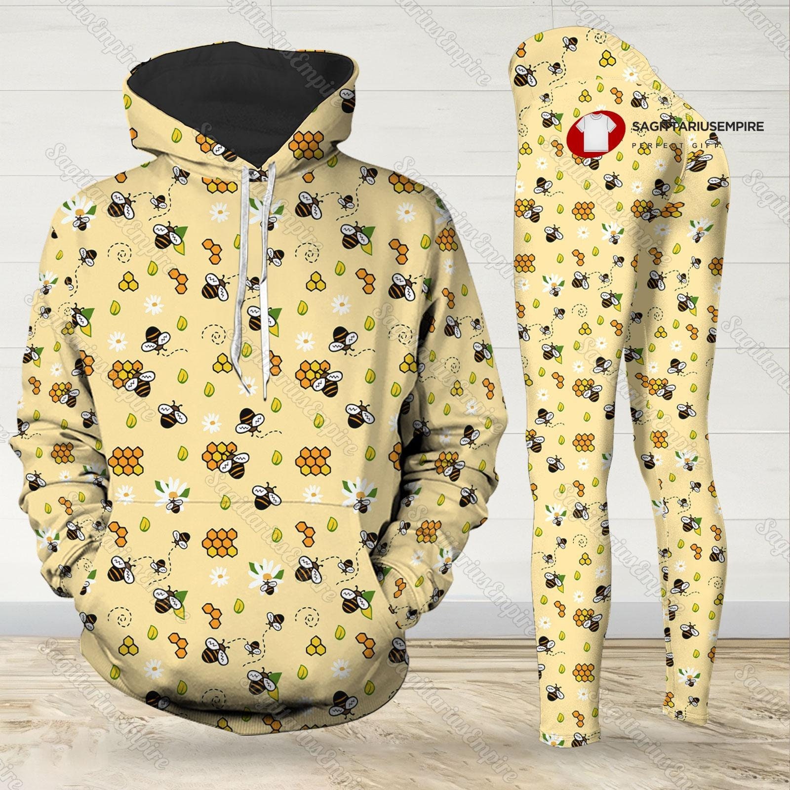 Bee Hoodie And Leggings, Bee Shirt, Bee Hoodie Leggings Set