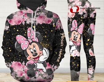 Personalized Minnie Mouse Hoodie, Minnie Leggings, Minnie Cute Hoodie, Minnie Disney Hoodie, Minnie Mouse Shirt, Minnie Womens Leggings